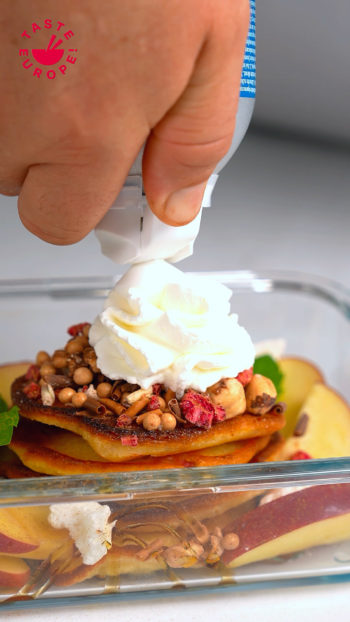 Apple Pancakes with Chocolate Sprinkles