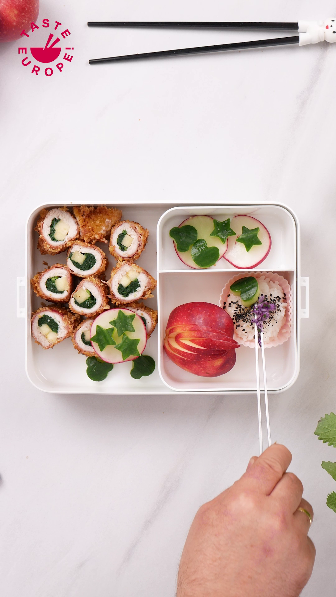 Hộp Bento Thịt Heo Châu Âu Rực Rỡ Sắc Màu