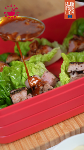 ヨーロッパ産豚肉のパーティ・レタスボート